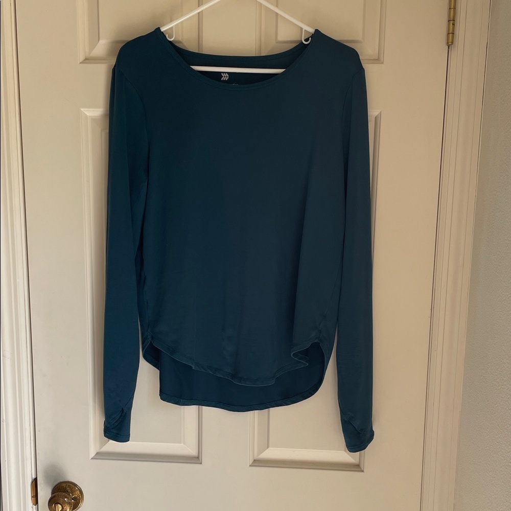 All in Motion DarkTeal Long Sleeve Women's Top, size large